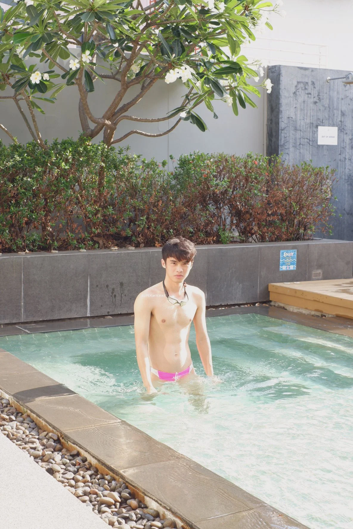 苏玉游泳训练照片